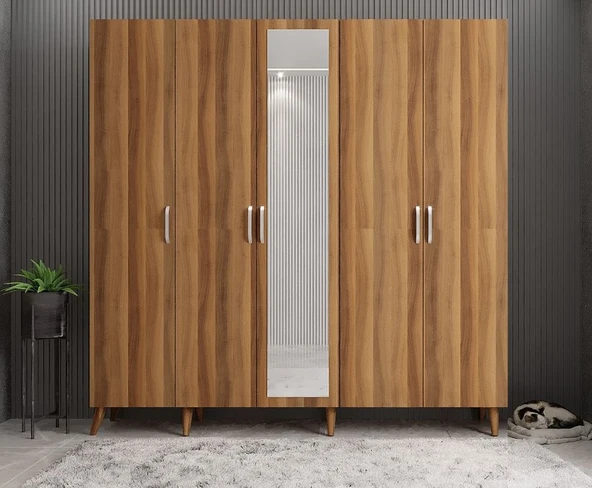 Zerka concept Açelya Portmanto Vestiyer Ceviz - Montaj Dahil 225cm M12 ürün görseli 1