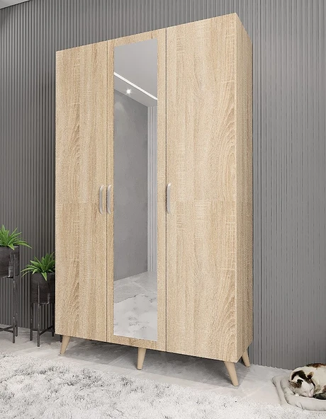 Zerka concept Zerkaconcept Açelya Portmanto Ayakkabılık Meşe 105 CM ürün görseli 1