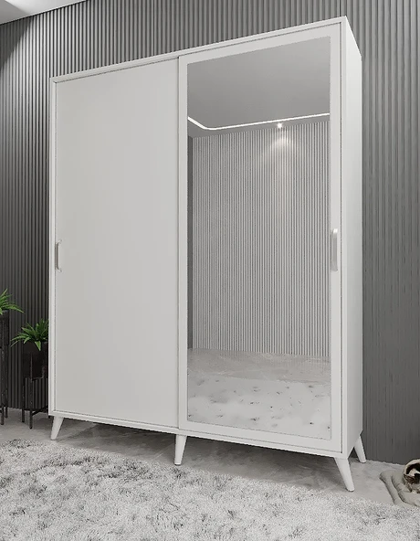 Zerka concept İmaj Sürgülü Portmanto Vestiyer Beyaz140 Cm ürün görseli 1