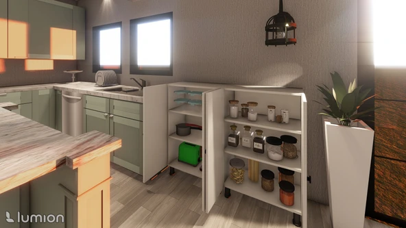 Zerka concept Artemis Çok Amaçlı Mutfak Banyo Ayakkabılık Dolabı 137 Cm ürün görseli 1
