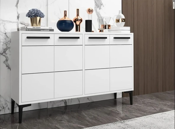 Zerka concept Zerkaconcept Marden Konsol Tv Sehpası Tv Ünitesi Beyaz ürün görseli 1