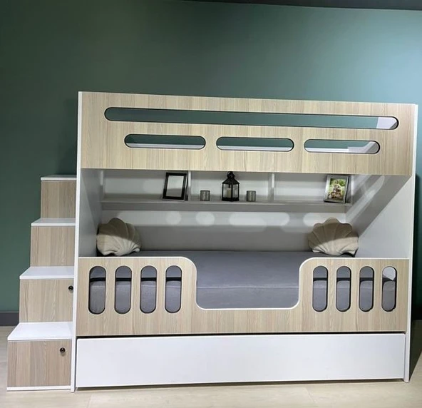 Zerka concept İlya Tamamı Mdf Yavrulu Ranza Mb2 ürün görseli 1