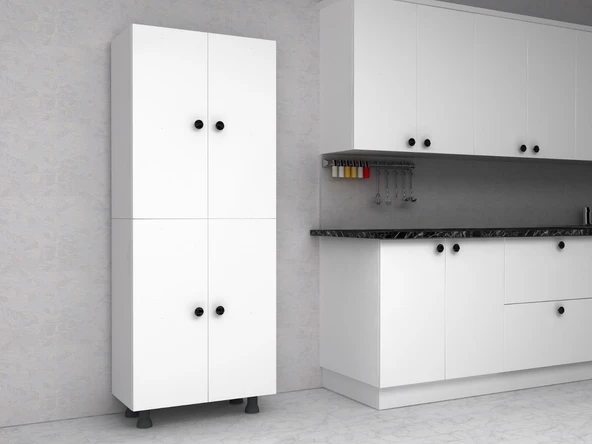 Zerka concept Ranas Tamamı Mdf 4 Raflı Çok Amaçlı Mutfak Banyo Ayakkabılık Dolabı 50 cm Çok Renkli ürün görseli 1