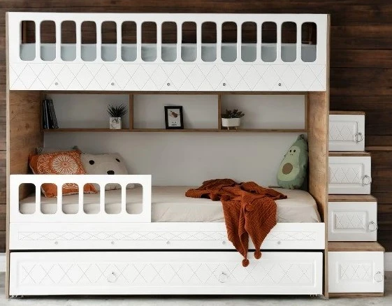Zerka concept Kardelen Mdf Çelik Profilli Yavrulu Ranza Bc M1 ürün görseli 1