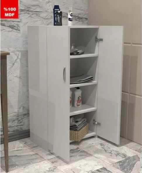 Zerka concept Nisa Tamamı Mdf Çok Amaçlı 4 Bölmeli Mutfak Banyo Dolap Kitaplık Çok Renkli ürün görseli 1