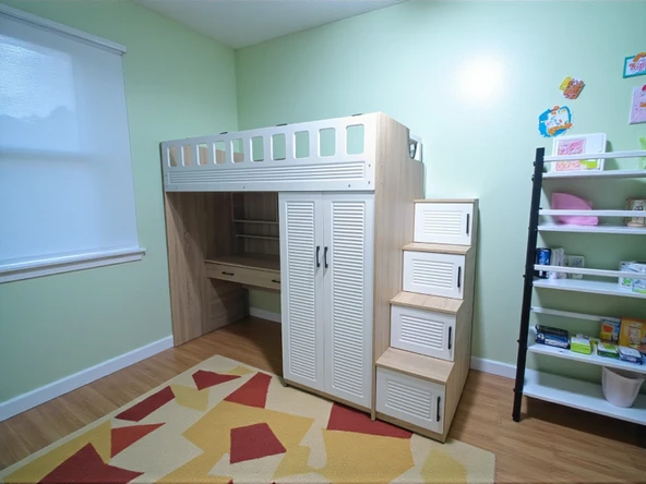 Zerka concept Rüya Komple Mdf Membran Çalışma Masalı Dolaplı Ranza Meşe Beyaz 190 x 90 ürün görseli 1