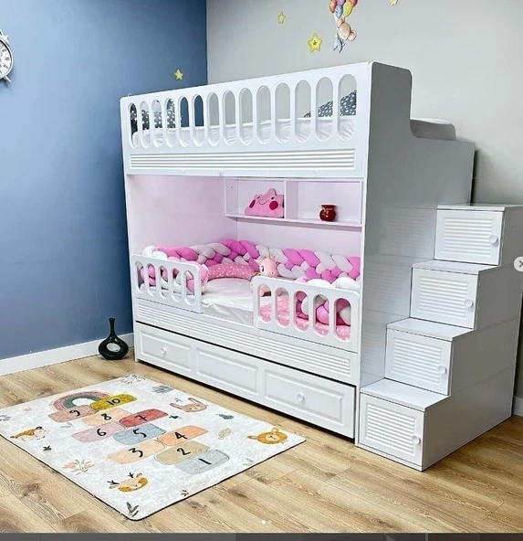 Zerka concept Aras Tamamı Mdf Membran Kaplama Yavrulu Çelik Destekli Ranza Byz 1 ürün görseli 1