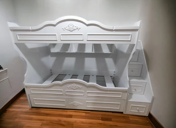 Zerka concept Nice Tamamı Mdf Lake Boyalı Yavrulu 3 Lü Ranza B ürün görseli 1