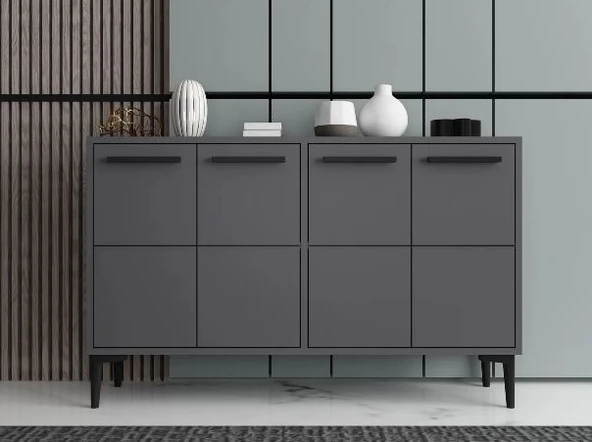 Zerka concept Vedi Konsol Tv Sehpası Tv Ünitesi Modern Tasarım- Antrasit ürün görseli 1