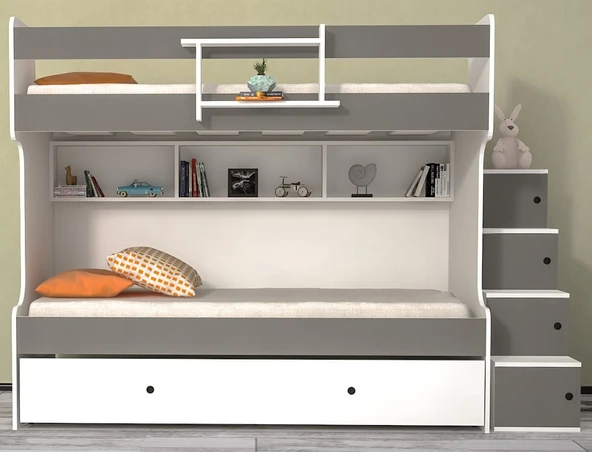 Zerka concept Napoli Yavrulu Seyyar Merdivenli Ranza Gb M2 90 X 190 Cm ürün görseli 1