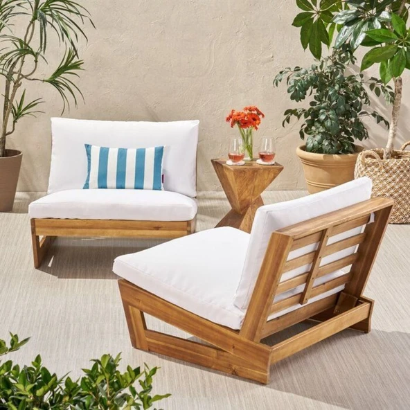Zerka concept Conforlove Bahçe Balkon Kestane Ahşap 1 Adet Tekli Koltuk ürün görseli 1