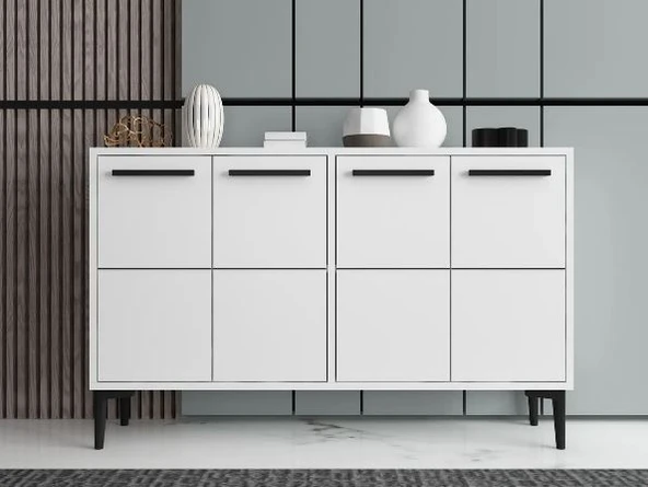 Zerka concept Vedi Konsol Tv Sehpası Tv Ünitesi Modern Tasarım- Beyaz ürün görseli 1