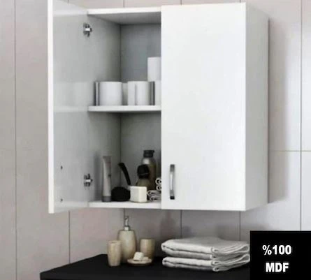 Zerka concept Aren Tamamı Mdf Banyo Üst Dolabı - Çamaşır Makinası Üstü - Mutfak Dolabı Çok Renkli ürün görseli 1
