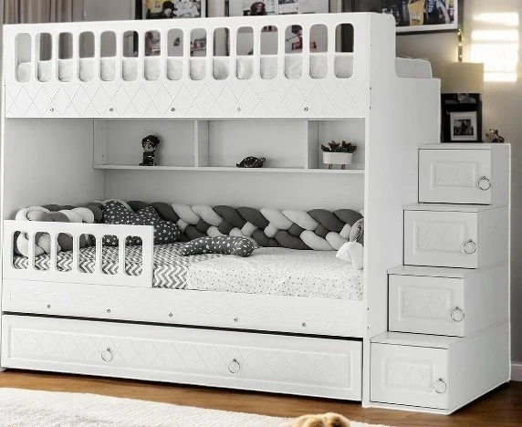 Zerka concept Kardelen Mdf Çelik Profilli Yavrulu Ranza Byz M1 ürün görseli 1