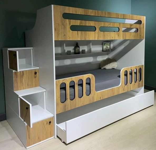 Zerka concept İlya Tamamı Mdf Yavrulu Ranza Cb1 ürün görseli 1