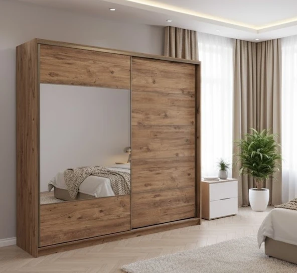 Zerka concept Bulut Sürgülü Dolap Gardırop 230 Cm ürün görseli 1