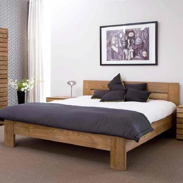 Zerka concept Oscar Masif Çam Ahşap Başlıklı Karyola 120 x 200 Diğer ürün görseli 1