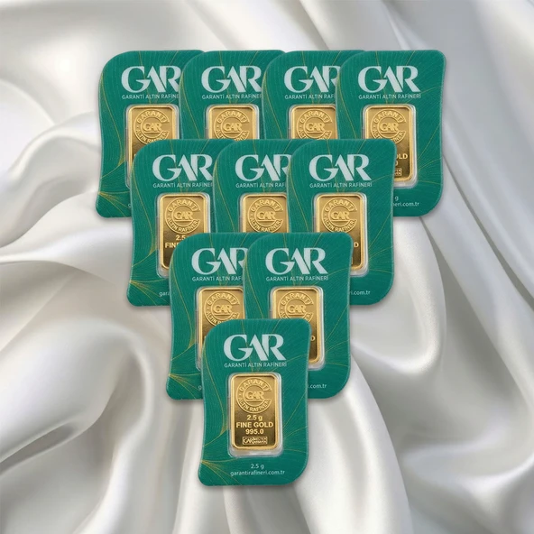 10 Adet 2.5 Gr 24 Ayar Gar Gram Altın ürün görseli 1