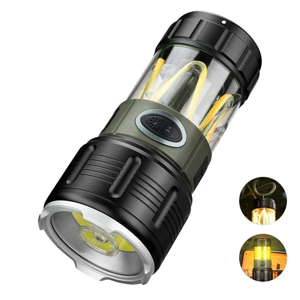 Wison WS-705 Şarjlı Kamp Lambası 10W 1000 Lümen Powerbank Özellikli Çok Fonksiyonlu LED Fener Type-C Şarjlı Su Geçirmez Outdoor Lamba ürün görseli 1