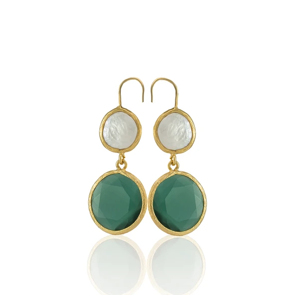 Kadir Jewellery 22 Ayar Altın Kaplama Kadın İnci Küpe -El İşçiliği Ve Hipoalerjenik Küpe ürün görseli 1