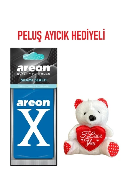 Areon Peluş Ayıcık Hediyeli X Miami Beach Kaliteli Araç Kokusu ürün görseli 1