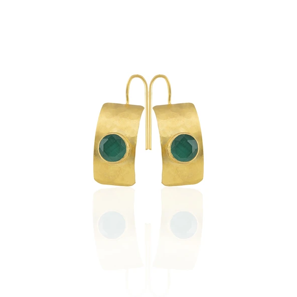 Kadir Jewellery 22 Ayar Altın Kaplama Kadın Minimal Küpe -El İşçiliği Ve Hipoalerjenik Küpe ürün görseli 1
