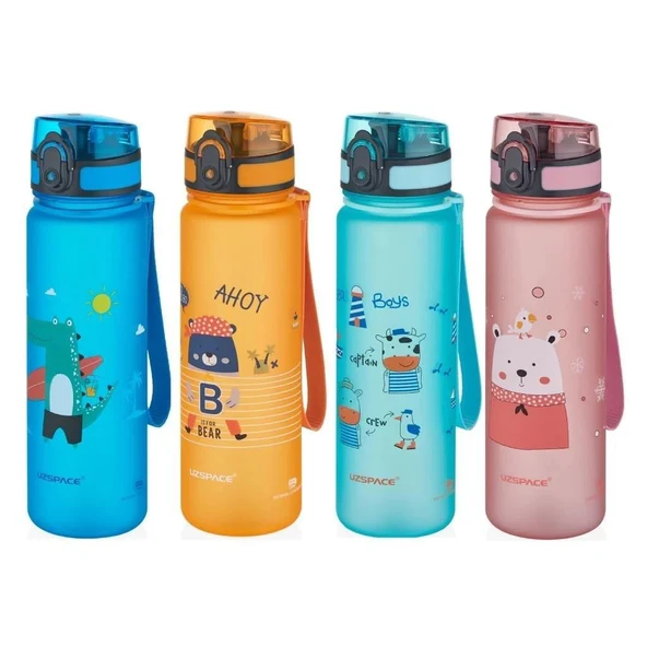 Vagon Matara Karma Renk Pipetli Tritan 500 ML (Karışık Renk 1 Adet) ürün görseli 1