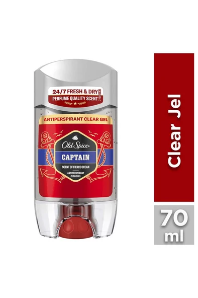 Old Spice Captain Terlemeyi Önleyici Şeffaf Jel 70 ml ürün görseli 1