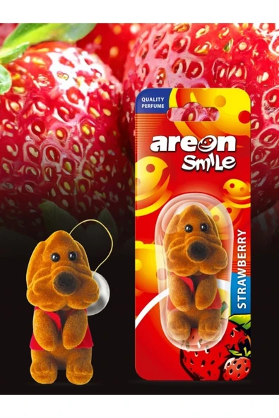 Areon SMİLE KÖPEK STRAWBERRY KALİTELİ ARAÇ KOKUSU ürün görseli 1