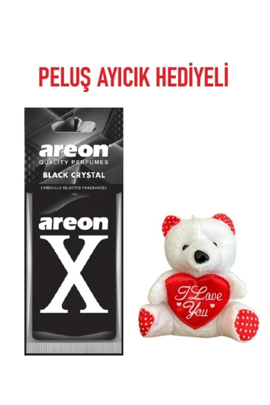 Areon Peluş Ayıcık Hediyeli X Black Crystal Kaliteli Araç Kokusu ürün görseli 1