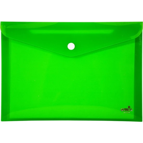 Umix Çıtçıtlı Zarf Dosya A4 Neon Yeşil U1121N-Ye (12 Li Paket) ürün görseli 1
