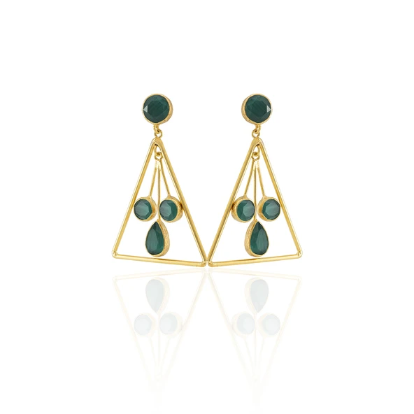 Kadir Jewellery 22 Ayar Altın Kaplama Kadın Sallantılı Küpe -El İşçiliği Ve Hipoalerjenik Küpe ürün görseli 1