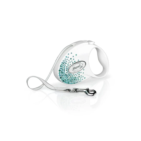 Flexi Glam Splash Ocean Beyaz 3MT Otomatik Şerit Tasma ürün görseli 1