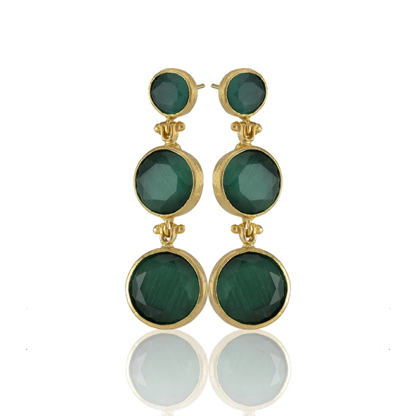 Kadir Jewellery 22 Ayar Altın Kaplama Vintage Küpe -El İşçiliği Ve Hipoalerjenik Küpe ürün görseli 1