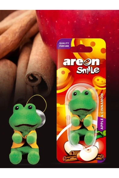 Areon SMİLE KURBAĞA APPLE & CINNAMON KALİTELİ ARAÇ KOKUSU ürün görseli 1