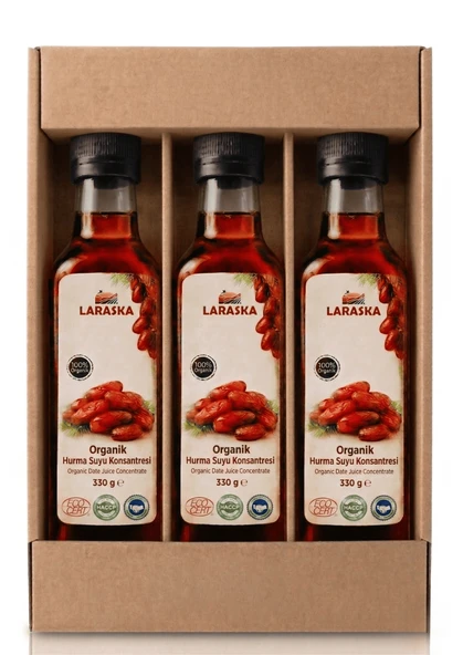 Organik Hurma Suyu Konsanteresi 330g x 3 Aile Boyu Avantajlı Paket ürün görseli 1