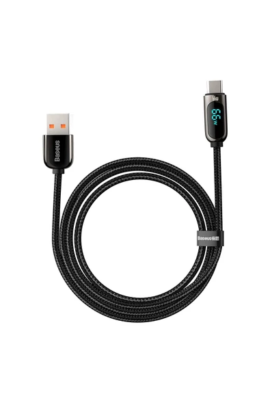 Baseus Display 66 W 1 m USB to Type-C Hızlı Şarj Kablosu ürün görseli 1
