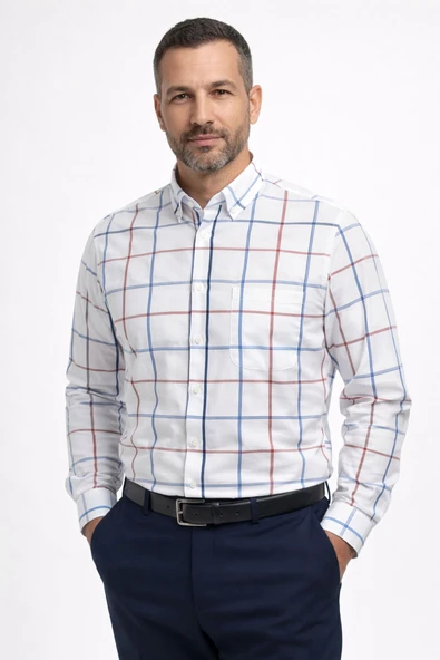 Lugon Klasik Regular Fit Uzun Kol Erkek Gömlek 7614 ürün görseli 1