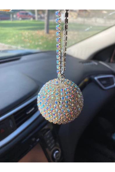 EFEAKS Mini Disko Topu - Kristal Dikiz Ayna Süsü – Eğlenceli Araba Aksesuarı - Hediyelik Araba Süsü (4,5cm) ürün görseli 1