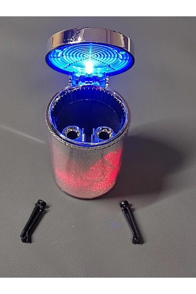 EFEAKS Universal 7 Renkli RGB Led Işıklı Lüx Oto Küllük Kapaklı Spor Araç İçi Küllük Araba Küllüğü ürün görseli 1