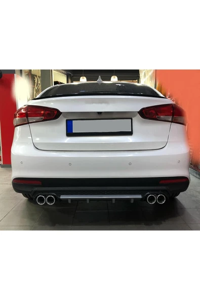 OTO H.İ.T. KİA CERATO UYUMLU BODY KİT DİFÜZÖR 4 ÇIKIŞ YUVARLAK GRİ MODEL 3 ürün görseli 1