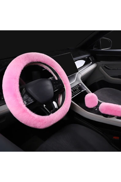EFEAKS Yumuşak Peluş Direksiyon Vites ve El Freni Seti ürün görseli 1