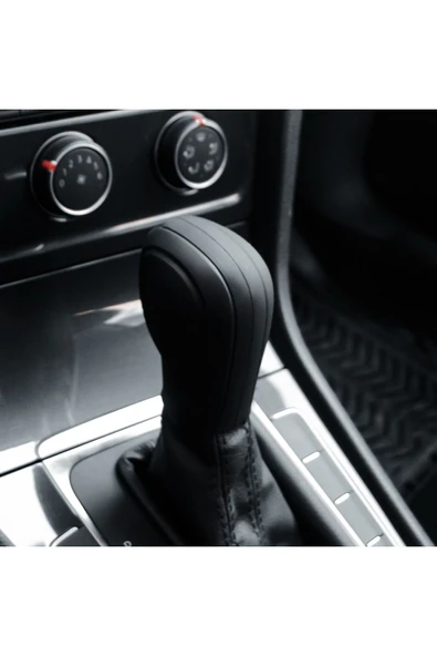 EFEAKS Dsg Silikon Vites Topuzu Kılıfı Volkswagen Skoda Golf Passat Octavia Superb Leon Siyah R Logo ürün görseli 1