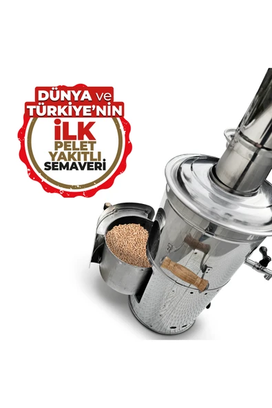 İfyıl Pelet Yakıtlı 4 lt Çelik Semaver - Resim 4