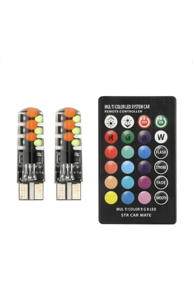 EFEAKS Tiger Marketing T10 Led Kumandalı 16 Renk Ve Seçeneği Ile Park Lambası Rgb Kumandalı ürün görseli 1