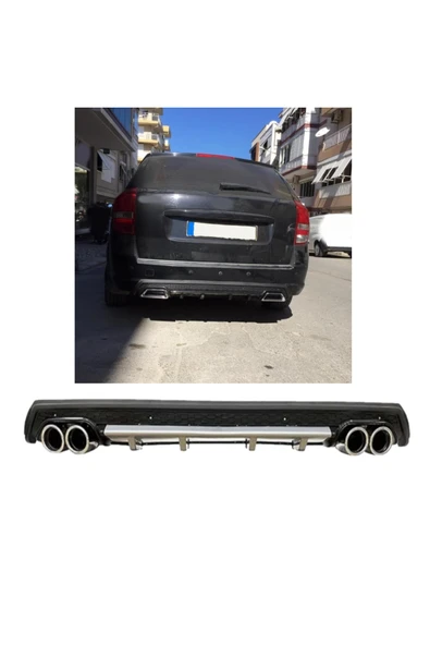OTO H.İ.T. KİA CEED STATION UYUMLU BODY KİT DİFÜZÖR 4 ÇIKIŞ YUVARLAK GRİ MODEL 3 ürün görseli 1
