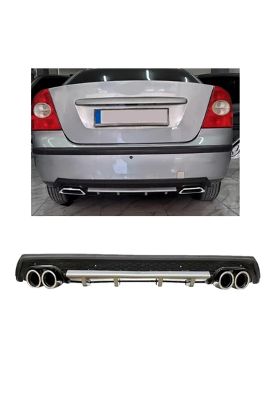 OTO H.İ.T. FORD FOCUS 2 SEDAN UYUMLU BODY KİT DİFÜZÖR 4 ÇIKIŞ YUVARLAK GRİ MODEL 3 ürün görseli 1