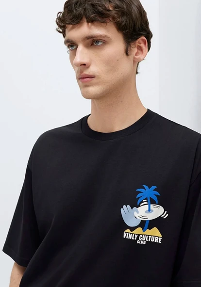 Mavi M0613288-900 Vinly Culture Club Baskılı Tişört Erkek T-Shirt ürün görseli 1