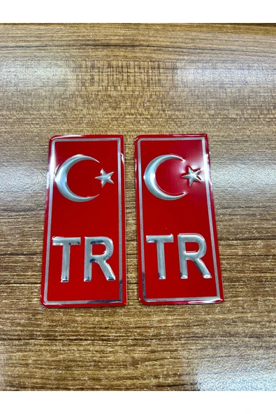 EFEAKS TÜM ARAÇLAR İÇİN PLAKA KIRMIZI TR YAZISI ürün görseli 1