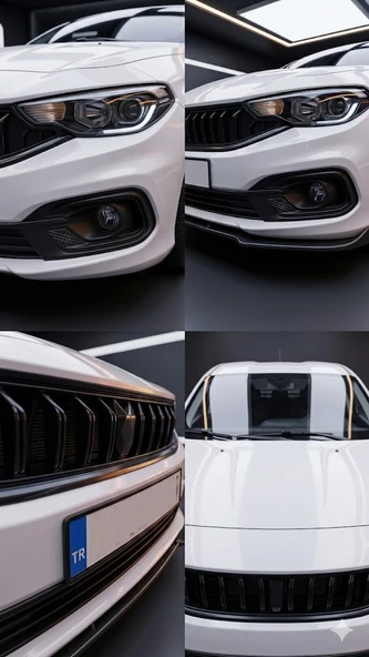 Fiat Egea 2020 Sonrası BMW M Dizayn Ön Panjur Piano Black (Işıksız) HB & Sedan ( Front Grille ) ürün görseli 1